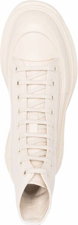 Alexander McQueen Tread Slick veterlaarzen Beige