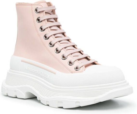 Alexander McQueen Tread Slick veterlaarzen Roze