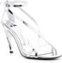 Alexander McQueen Twisted Armadillo gelakte sandalen Zilver - Thumbnail 2