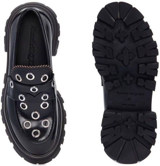 Alexander McQueen Wander loafers met ringlets Zwart