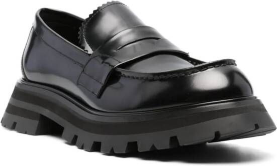 Alexander McQueen Wander leren loafers Zwart