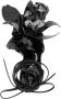 Alexander Wang Leonie sandalen met bloemenpatch Zwart - Thumbnail 4