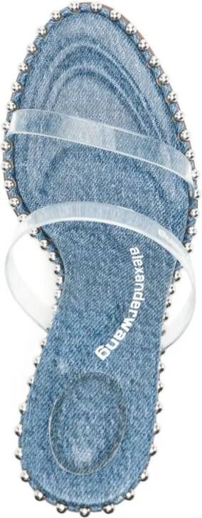 Alexander Wang Nova 100 mm denim muiltjes Blauw