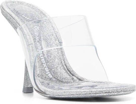 Alexander Wang Nudie muiltjes met glitter Zilver