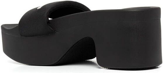 Alexander Wang Slippers met logoprint Zwart