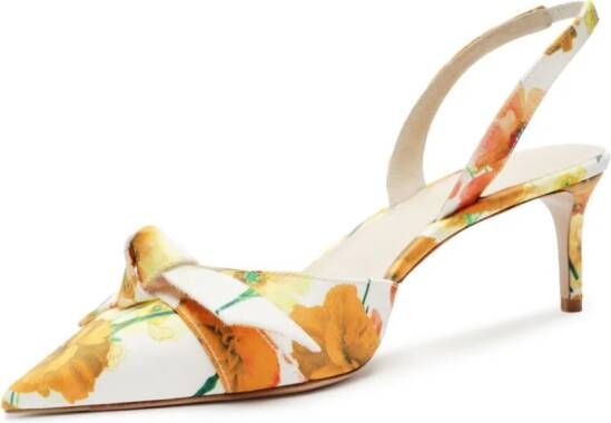 Alexandre Birman Clarita 60 slingback sandalen met bloemenprint Geel