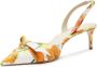 Alexandre Birman Clarita 60 slingback sandalen met bloemenprint Geel - Thumbnail 2