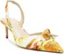 Alexandre Birman Clarita 60 slingback sandalen met bloemenprint Geel - Thumbnail 4