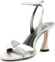 Alexandre Birman Clarita Bell 85mm metallic leren sandalen Zilver - Thumbnail 5