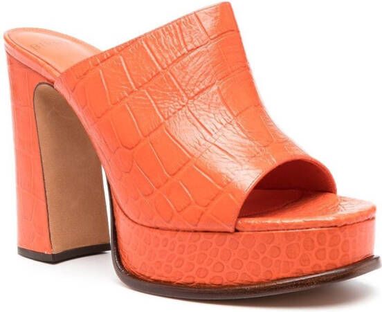 Alexandre Birman Lavinia sandalen met blokhak Oranje