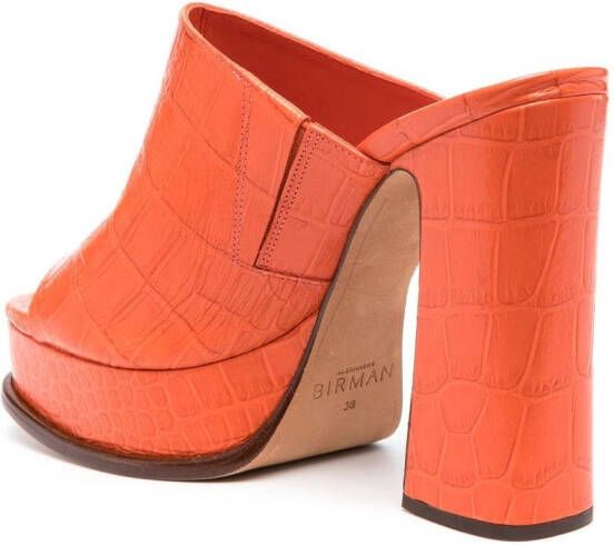 Alexandre Birman Lavinia sandalen met blokhak Oranje