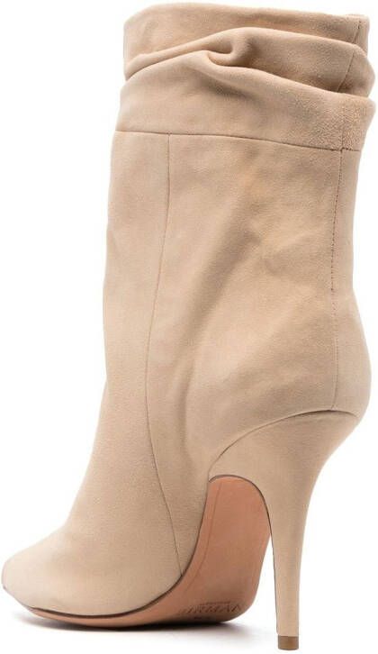 Alexandre Birman Leren laarzen Beige