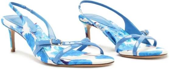 Alexandre Birman Maia 60mm sandalen met bloemenprint Blauw