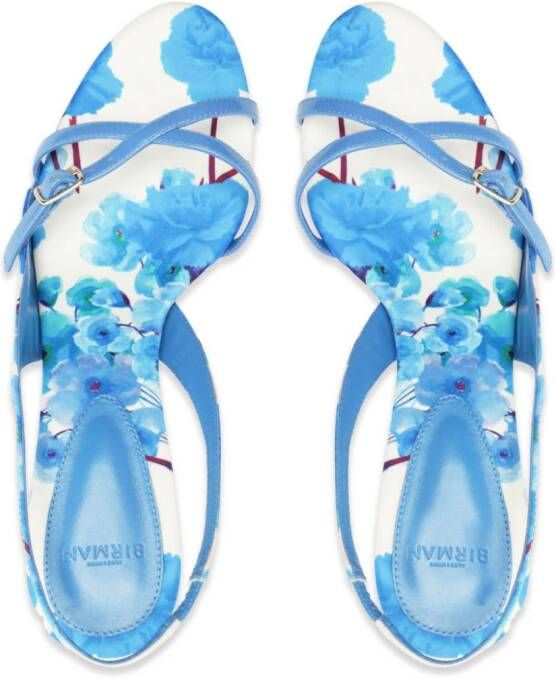 Alexandre Birman Maia 60mm sandalen met bloemenprint Blauw