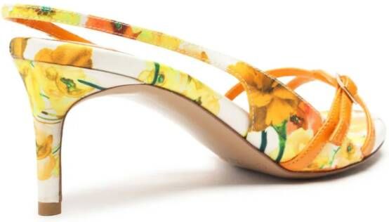 Alexandre Birman Maia 60mm sandalen met bloemenprint Oranje