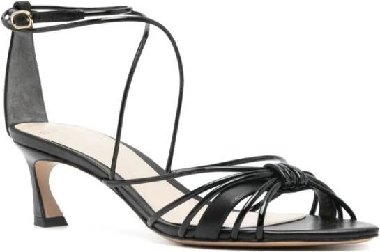 Alexandre Birman Pesca leren sandalen Zwart