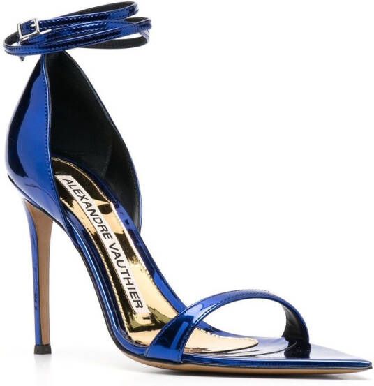 Alexandre Vauthier Metallic sandalen Blauw
