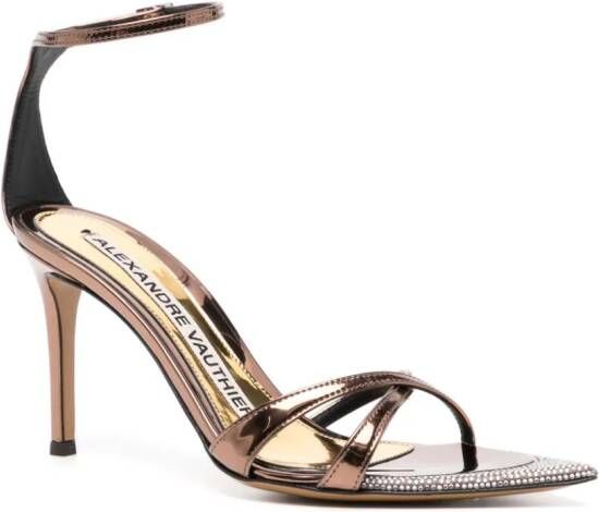 Alexandre Vauthier Leren sandalen Bruin