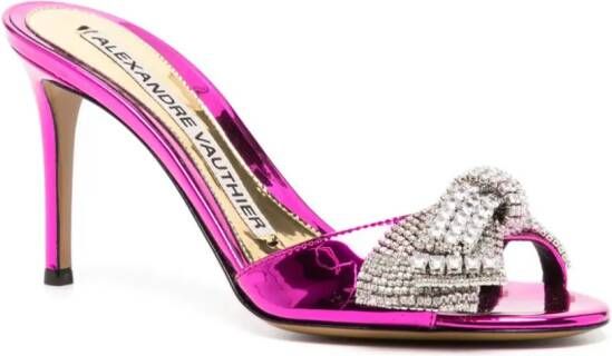 Alexandre Vauthier 85mm lakleren sandalen met strikdetail Roze