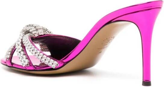 Alexandre Vauthier 85mm lakleren sandalen met strikdetail Roze