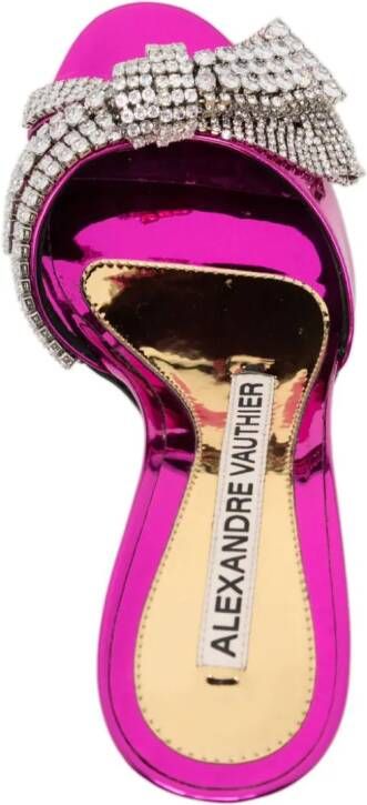 Alexandre Vauthier 85mm lakleren sandalen met strikdetail Roze