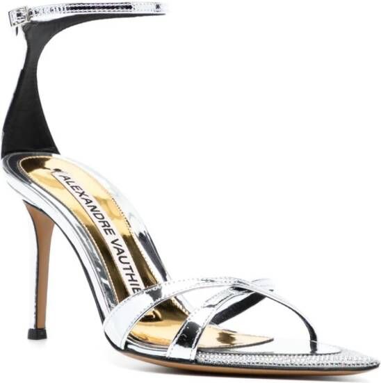 Alexandre Vauthier 85mm leren sandalen met metallic-effect