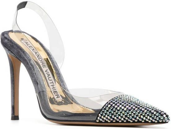 Alexandre Vauthier Slingback pumps verfraaid met stras Wit