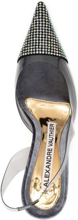 Alexandre Vauthier Slingback pumps verfraaid met stras Wit