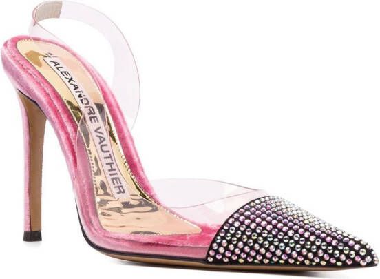 Alexandre Vauthier Slingback pumps verfraaid met stras Roze