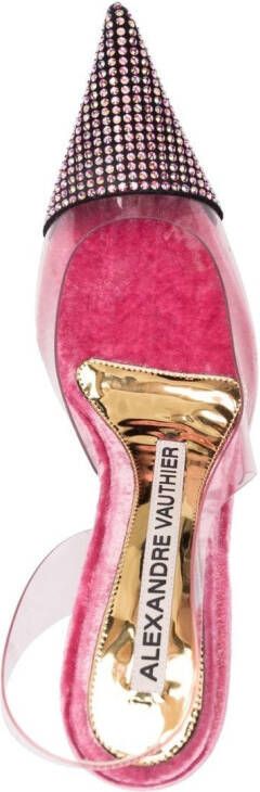 Alexandre Vauthier Slingback pumps versierd met stras Roze