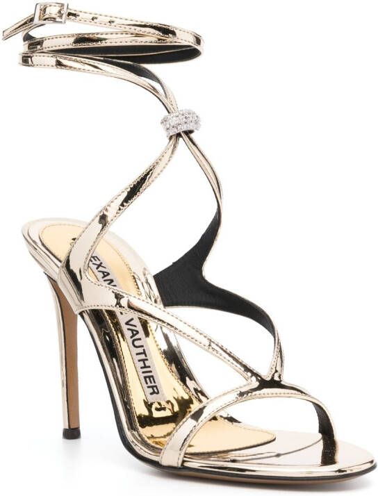 Alexandre Vauthier Smila leren sandalen Goud