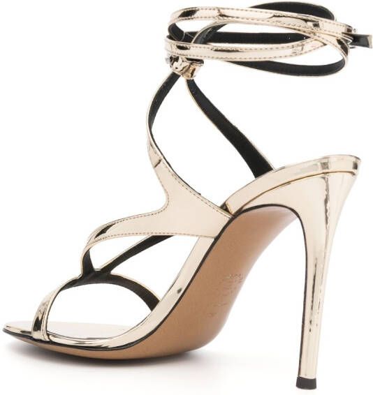 Alexandre Vauthier Smila leren sandalen Goud