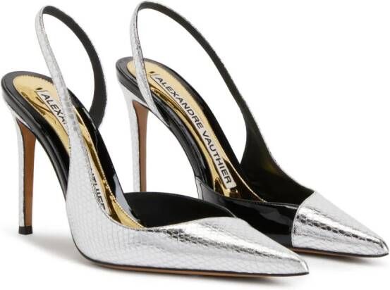 Alexandre Vauthier Leren pumps Zilver