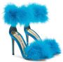 Alexandre Vauthier Veronica sandalen met veren Blauw - Thumbnail 2