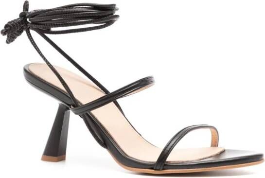 ALOHAS Kendra leren sandalen Zwart