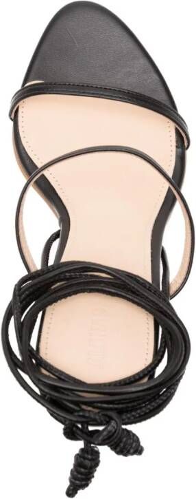 ALOHAS Kendra leren sandalen Zwart