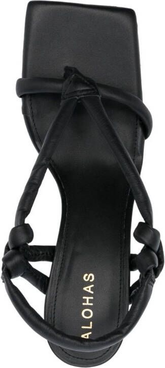 ALOHAS Nayla leren sandalen Zwart