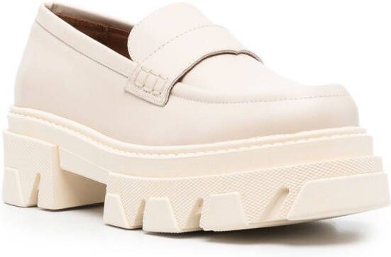 ALOHAS Trailblazer leren loafers Beige