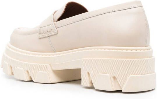 ALOHAS Trailblazer leren loafers Beige