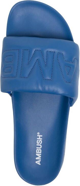 AMBUSH Slippers met logo Blauw