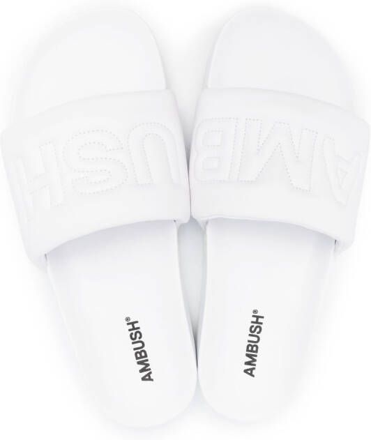 AMBUSH Slippers met logo Wit