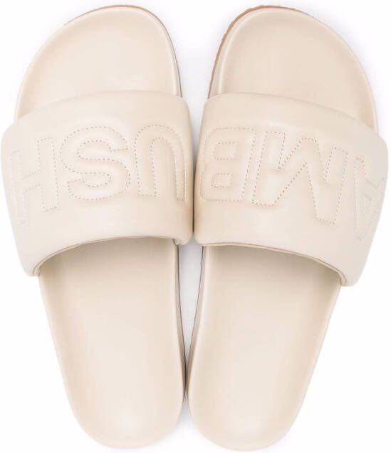 AMBUSH Slippers met logo Beige