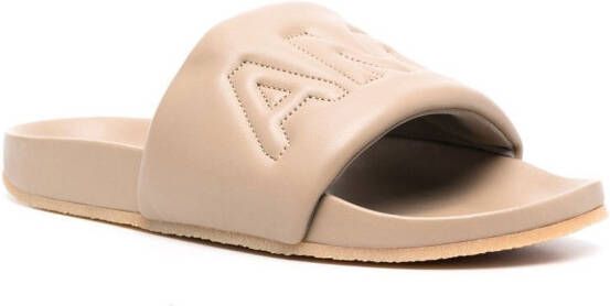 AMBUSH Slippers met logo-reliëf Beige