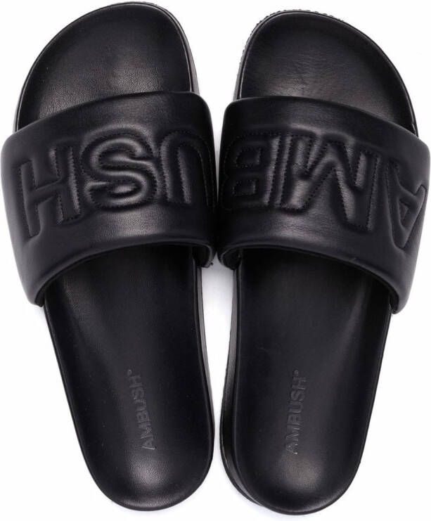 AMBUSH Slippers met logo Zwart