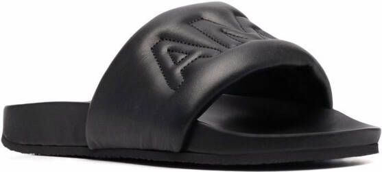 AMBUSH Slippers met logo Zwart