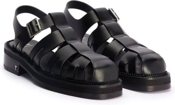 AMI Paris Leren sandalen Zwart