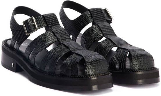 AMI Paris Leren sandalen Zwart