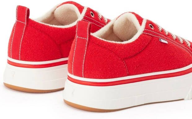 AMI Paris Sneakers met plateauzool Rood