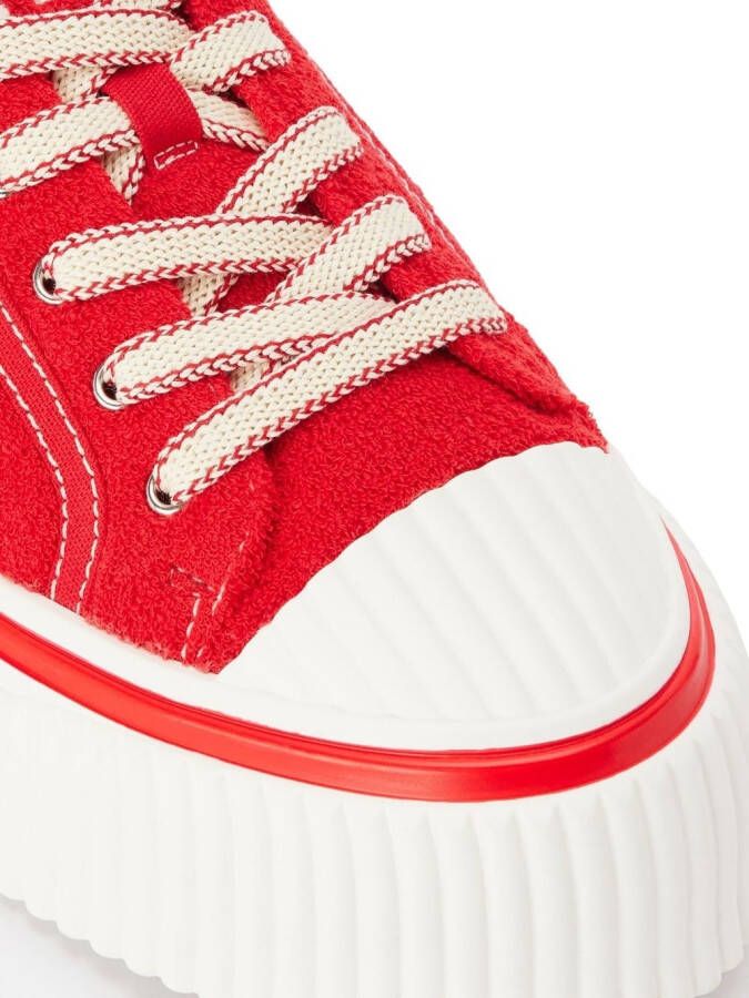 AMI Paris Sneakers met plateauzool Rood