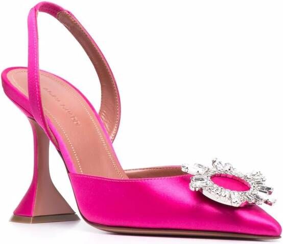 Amina Muaddi Begum slingback pumps Roze